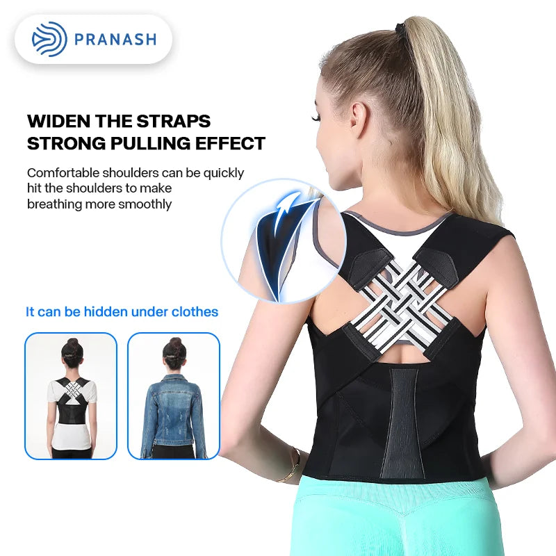 Dropshipping Stock Adjustable Back Posture Corrector Belt men and Prevent Slouching Relieve Pain Posture Corrector