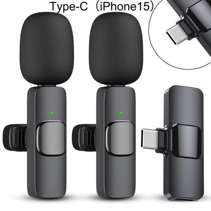 2 Pack Professional Wireless Mini Microphone for Iphone, Ipad Iphone 15, Ios and Android Devices, Professional Microphone for Video Recording, Vlog,Live Streaming